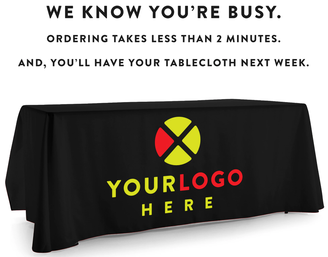 Custom Tablecloth for Tradeshow