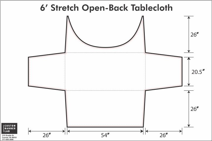 Stretch Tablecloth for 6 Foot Table